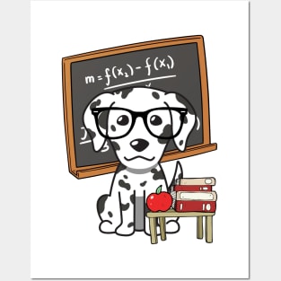 Funny dalmatian is teaching Posters and Art